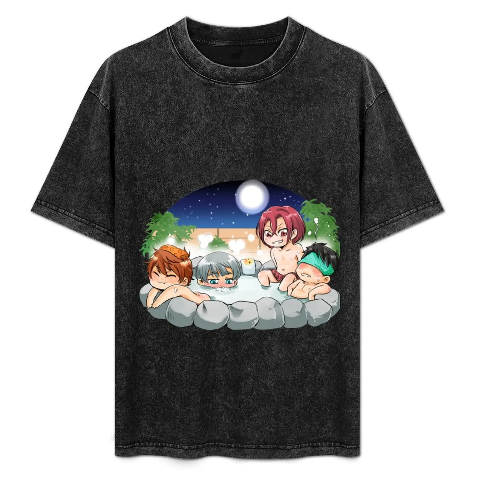 

Samezuka onsen trip T-Shirt Work Wear Simple Tee Shirt