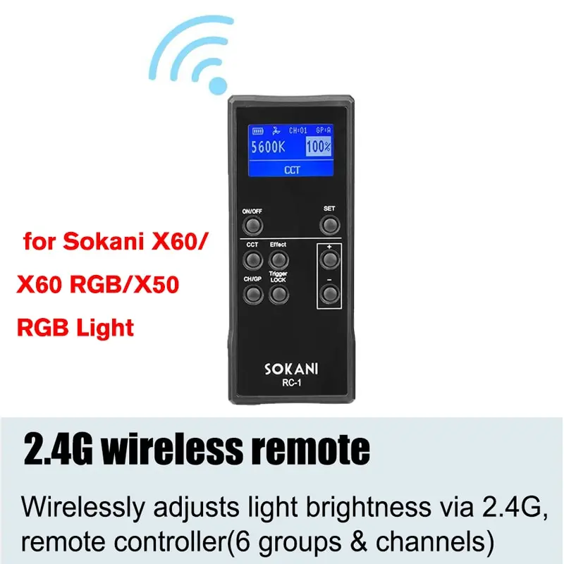 

Sokani RGB Remote Control for X25 X60 X50 RGB LED Video Light