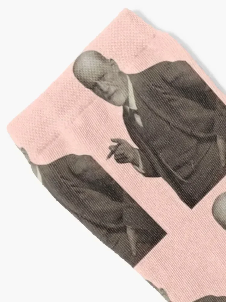 Freud with Cigar Blush Pink Socks Non-slip cotton football Stockings Male Socks Women's