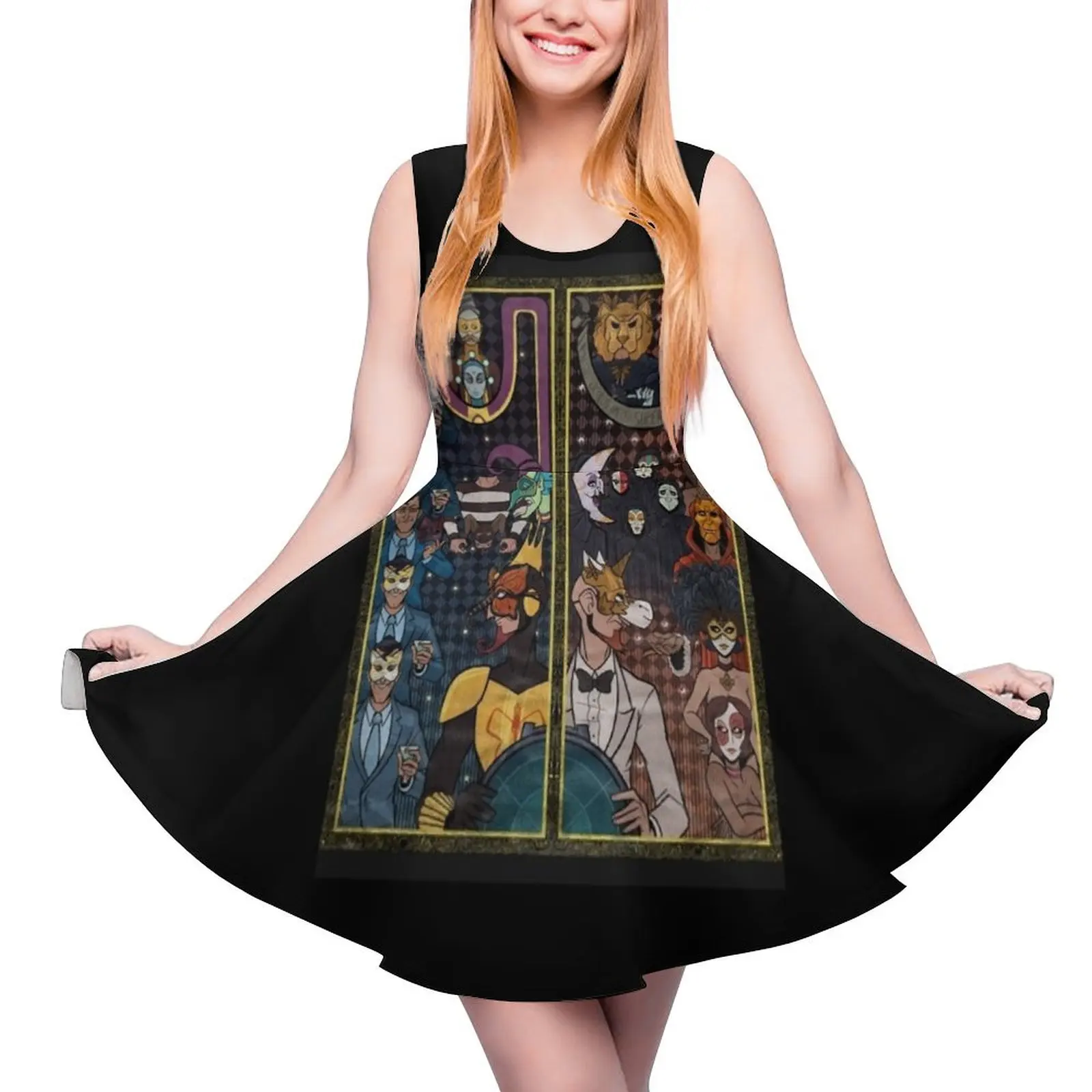 The Unicorn In Captivity Baseball ? Sleeve Sleeveless Dress purple dress dresses korean style