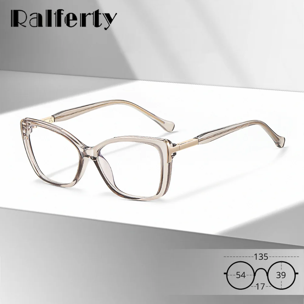 

Ralferty Chic женские очки «кошачий глаз» женские анти-синие элитные брендовые очки для близорукости по рецепту оправа 2026 TR90 компьютерные очки