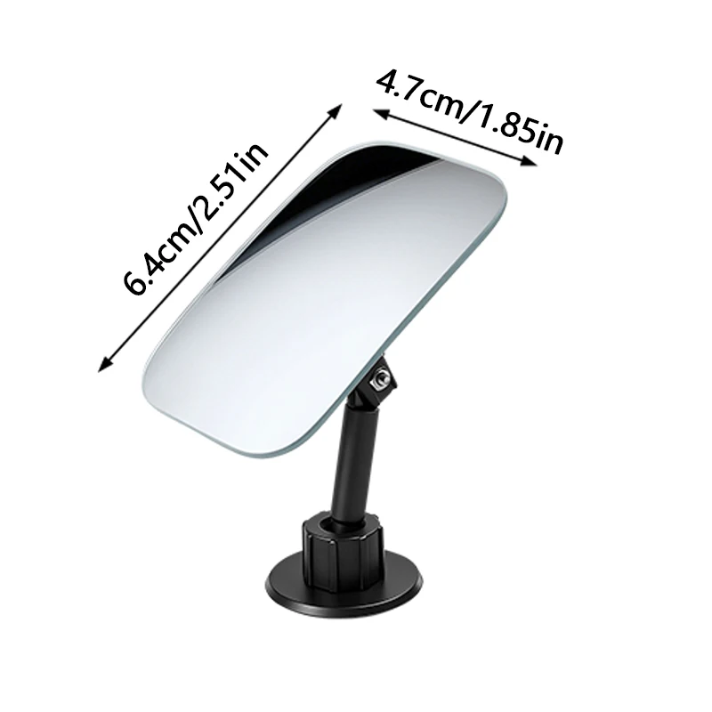 Car Interior and Exterior High-Definition Auxiliary Mirrors with 360° Adjustable Lenses for a Wide Field of View Without Blind S