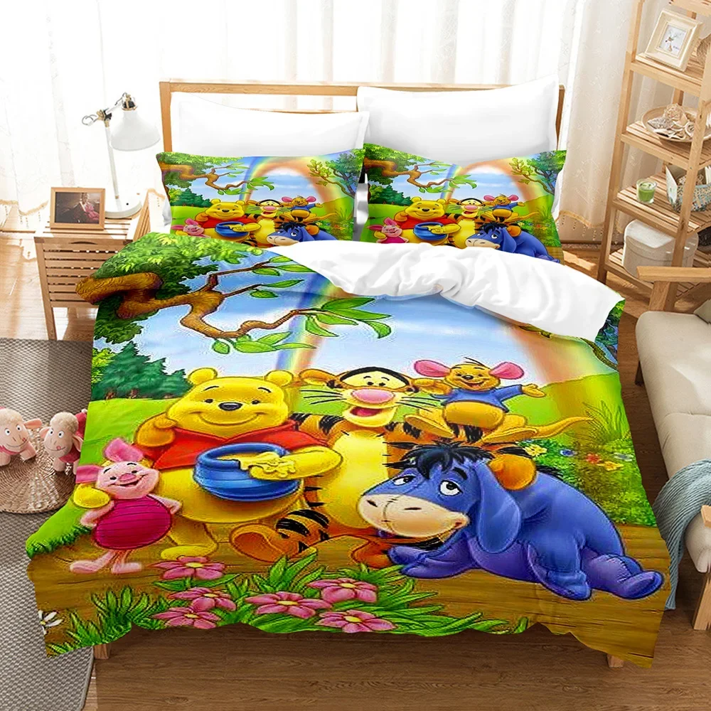 MINISO Disney's Cute Cartoon Winnie The Pooh Warm and Comfortable Children's Bedding Wrap for A Warm and Good Night's Sleep