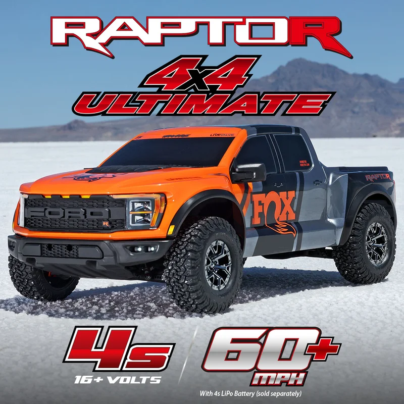 

TRAXXA Raptor R Ultimate Edition F150 101177-4 1/10 4WD Remote Control Brushless Short Card Off Road Climbing Vehicle Model Toy
