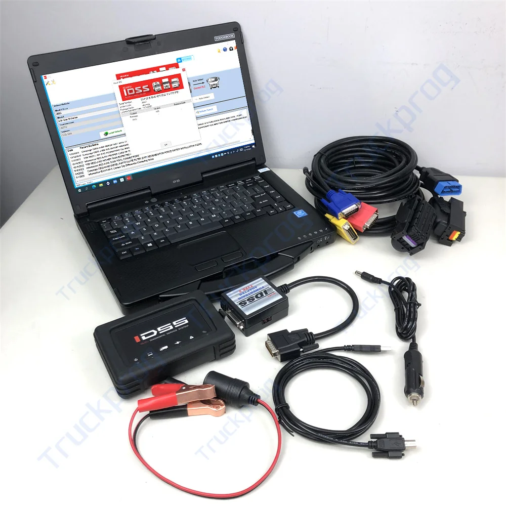 Adaptor sistem servis diagnostik Isuzu CF53 laptop 2025 TIPE 2 E-idss G-idss untuk truk, excavator, alat diagnosa program pengemudi