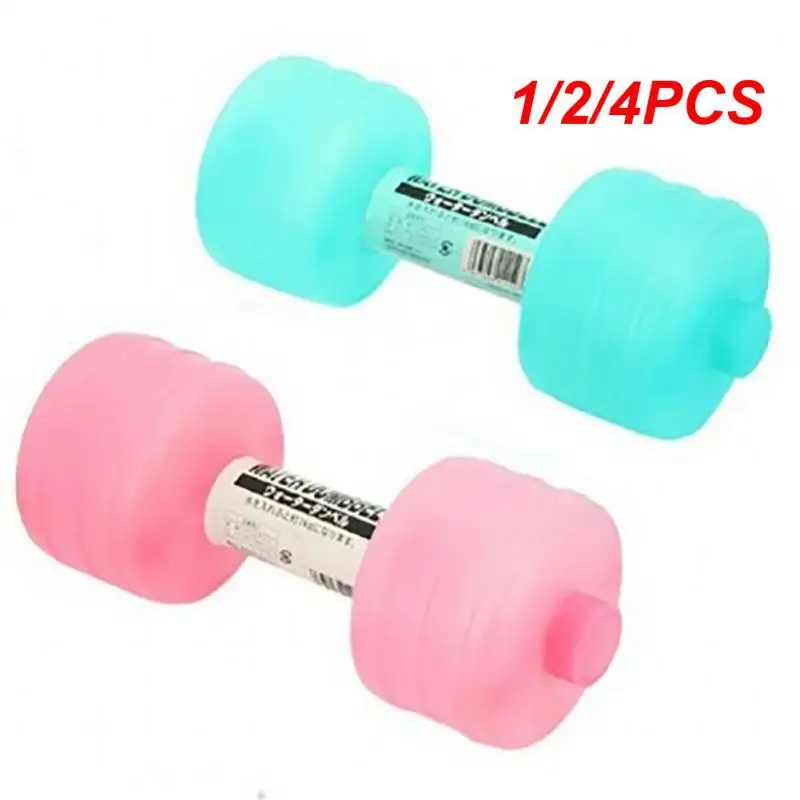 1/2/4PCS 1kg Gym Weight Loss Exercise Women Comprehensive Home Water Dumbbells for Fitness Aquatic Barbell