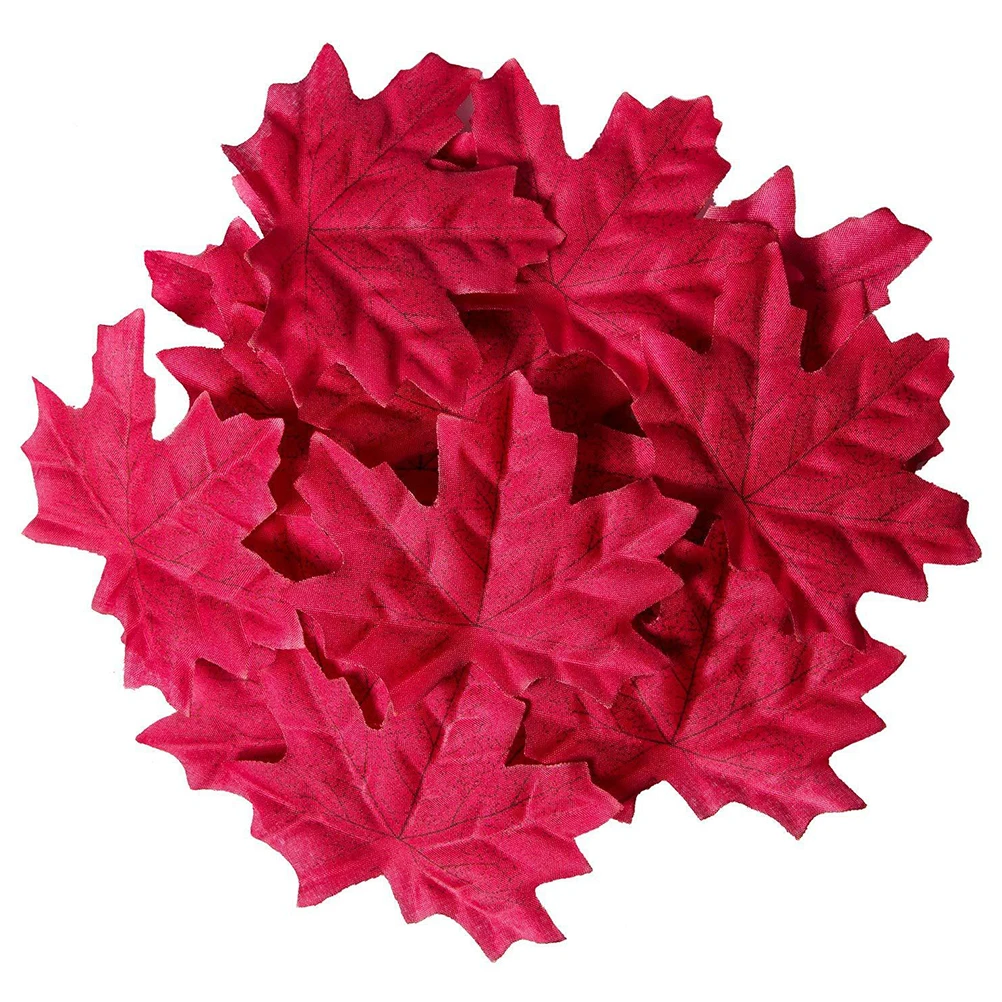 

200pcs Artificial Multicolor Leaves Maple Leaf Non Fading for Wedding Home Decoration Photo Props DIY Craft Accessories