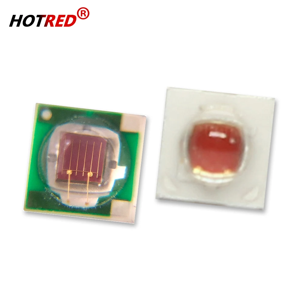 50 szt. 3W LED XPE 3535 zdjęcie głębokie czerwone 660nm niebieskie koraliki Chip oświetlenia 450nm 3V DiodeCOB do 10 30 50 Watt lampa do uprawy roślin