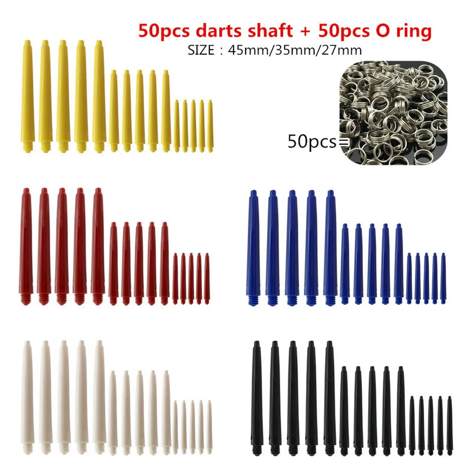 Standard 2BA Thread Shaft Rods Nylon Plastic Accessory for Soft and Steel Tip Practice Exercise