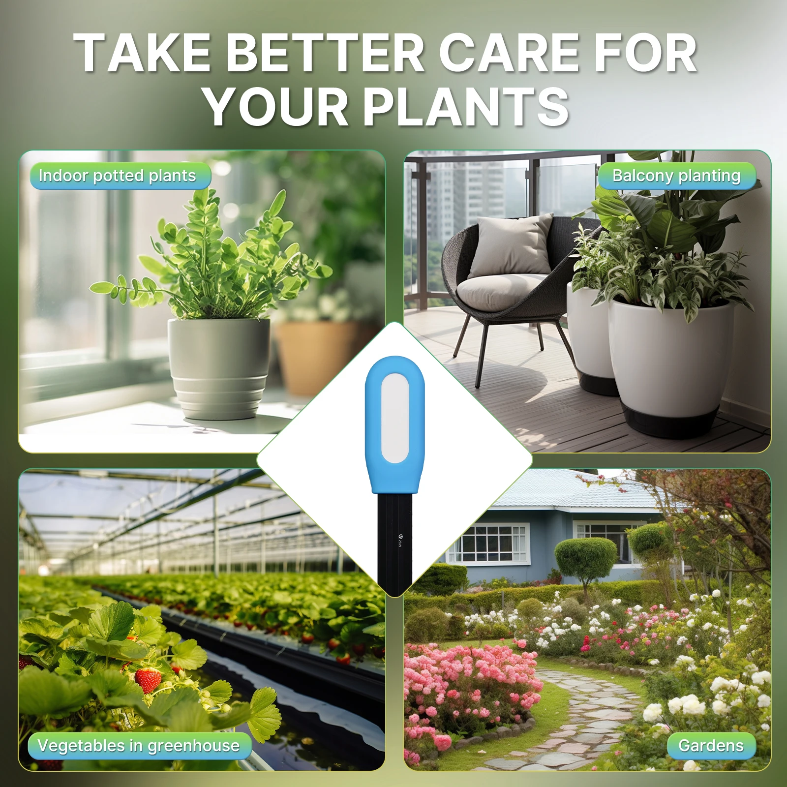 Tuya 스마트 지그비 토양 테스터 온도 및 습도 측정기 온도 습도계 정원 자동화 관개 감지기