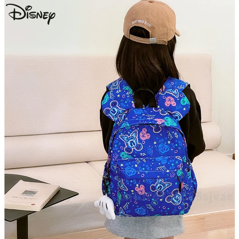 Disney 2025 New Student Backpack Fashion High Quality Girl Backpack Cartoon Cute Versatile Multi Functional Children's Backpack