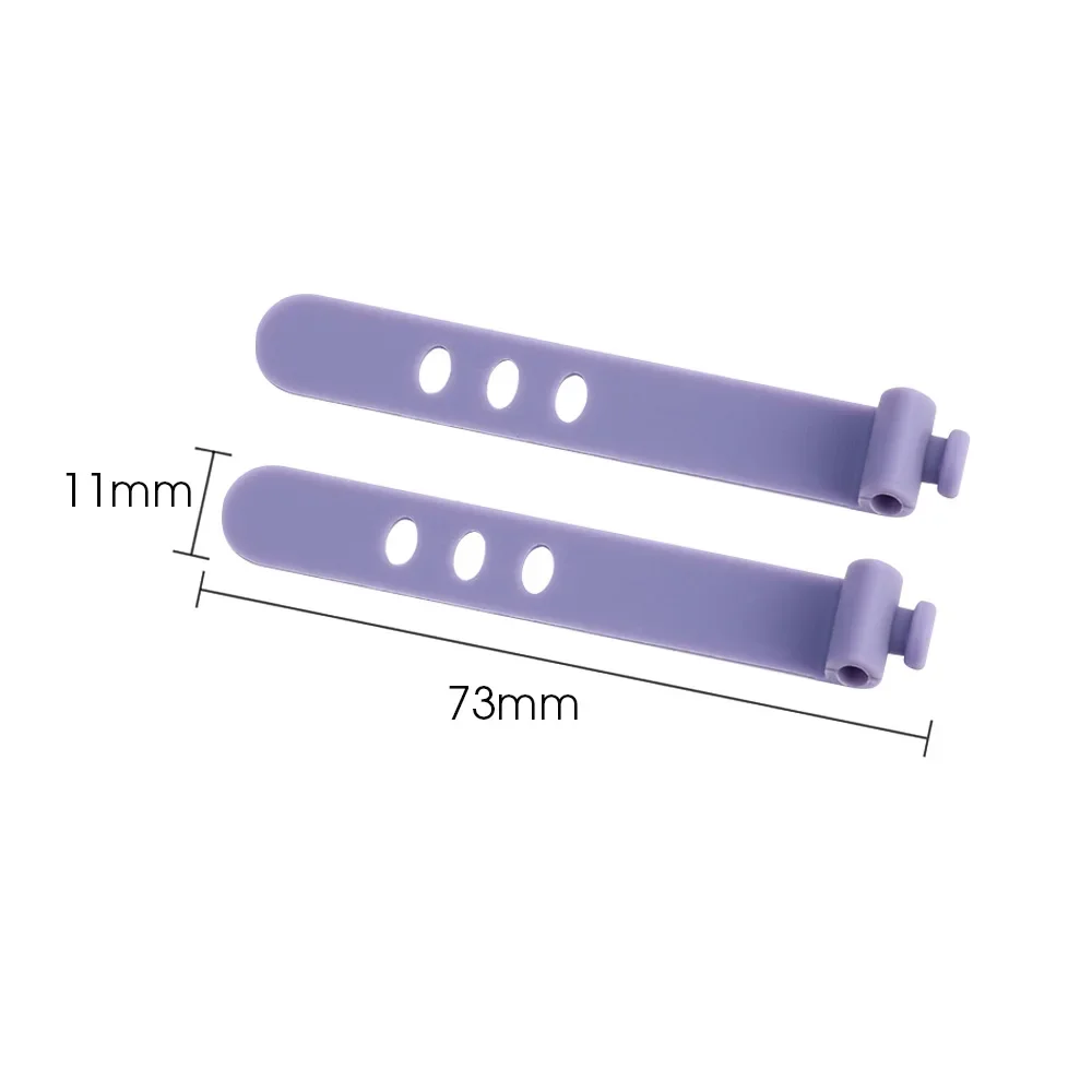 5pcs Silicone Cable Winder Organizer Earphone Clips Phone Charging Wire Cord Management Buckle Straps Line Storge Holder Clips