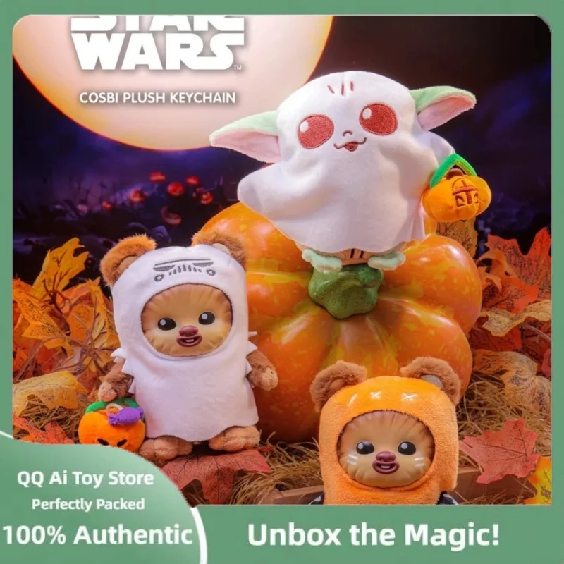 Genuino Star Wars fantasma Wicket Halloween esqueleto Wicket Cosbi llavero bolsa colgante Halloween fantasma Grogu regalo de Halloween