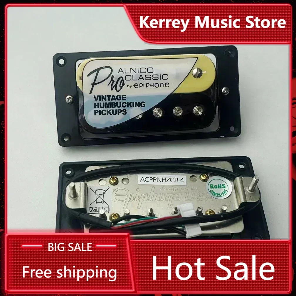 

"1 Set Alnico 5 Humbucker Pickups - Electric Guitar Upgrade Parts (N+B)"