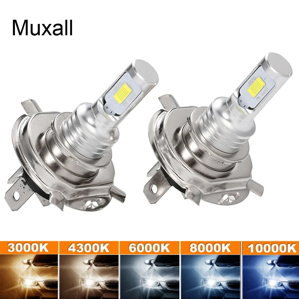 2Pcs LED Super Bright Car Headlights H4 H7 H11 H8 H9 H10 H1 H3 Car Fog Light Bulbs 9005 9006 Auto Lamps 20000LM 80W 12V 24V