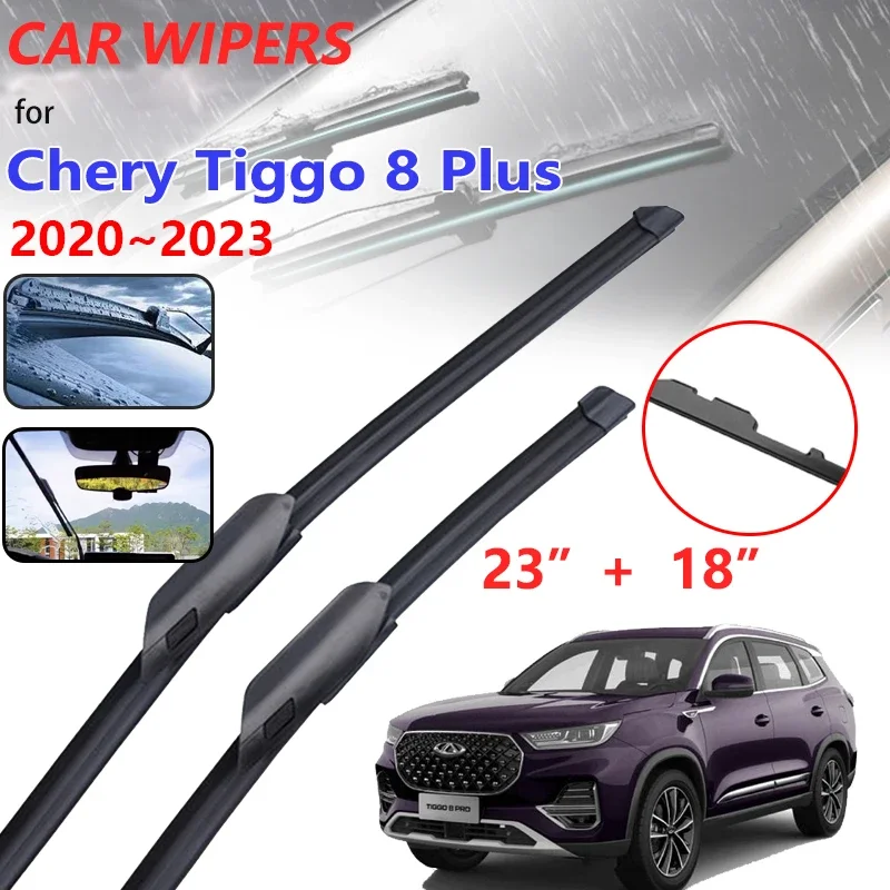 

For Fownix Chirey Chery Tiggo 8 Plus Pro Max 2020~2023 Car Wipers Blade Cutter Boneless Windshield Rubber Auto Accessories 2022