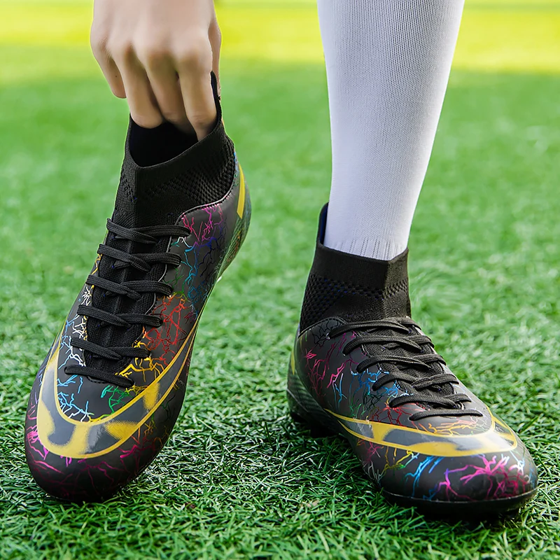 Voetbalschoenen Heren Hoge Enkel Voetbalschoenen Voor Heren Outdoor Antislip Kindervoetbalschoenen Turf Voetbalschoenen