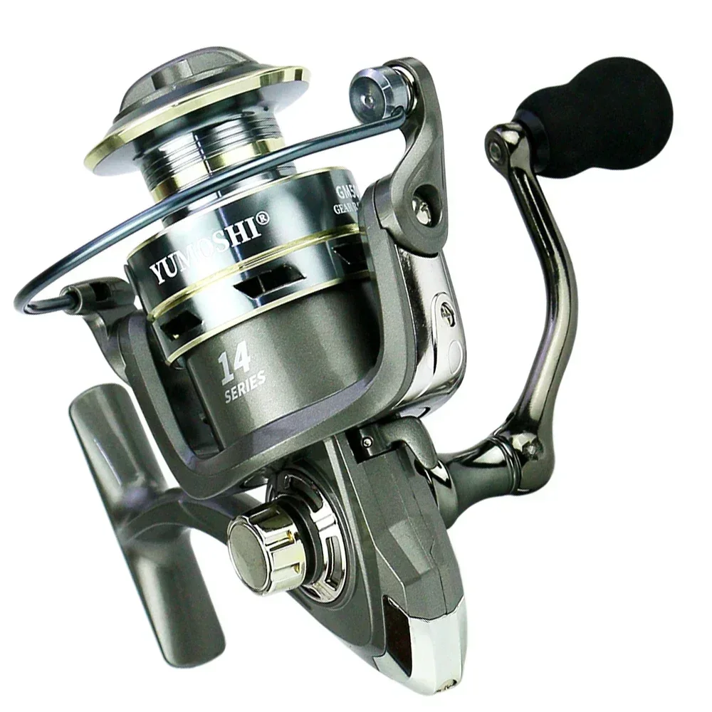 New 5.2:1 Spinning Fishing Reel Max Drag 12Kg Carp Fishing Reel 1000-7000 Aluminium Spool Spinning Saltwater Wheel Pesca