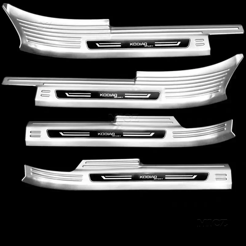 For Skoda Kodiaq Stainless Steel Threshold Guard Plate Trunk Threshold Guard Plate Anti-scratch Car Accessories 2017 - 2023 2024