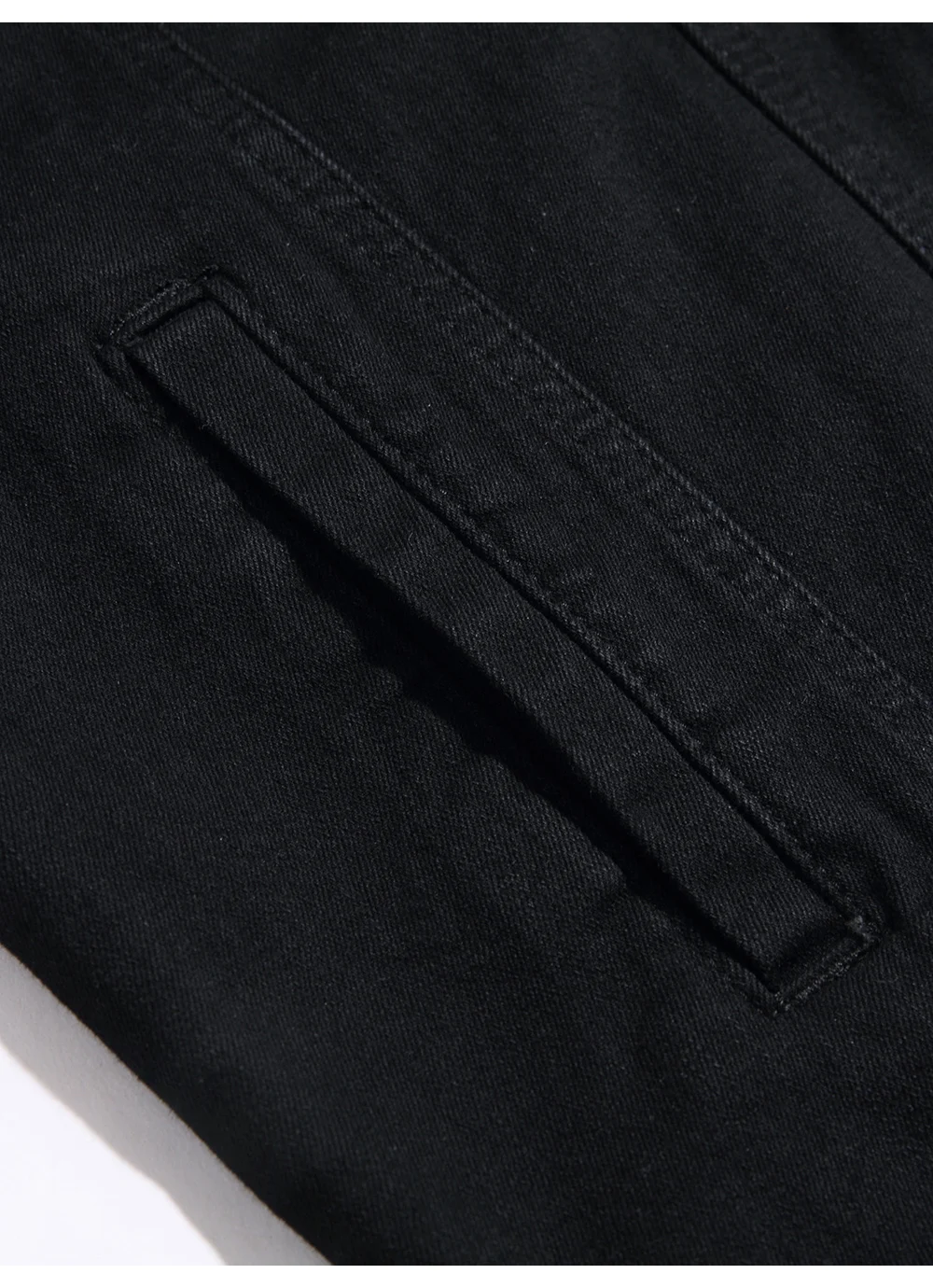 Klassische schwarze Jeansweste für Herren, einfarbig, vielseitig kombinierbar, ärmellose Weste, Baumwoll-Cargo-Tanktop, Großhandel, Dropshipping – Detail 9