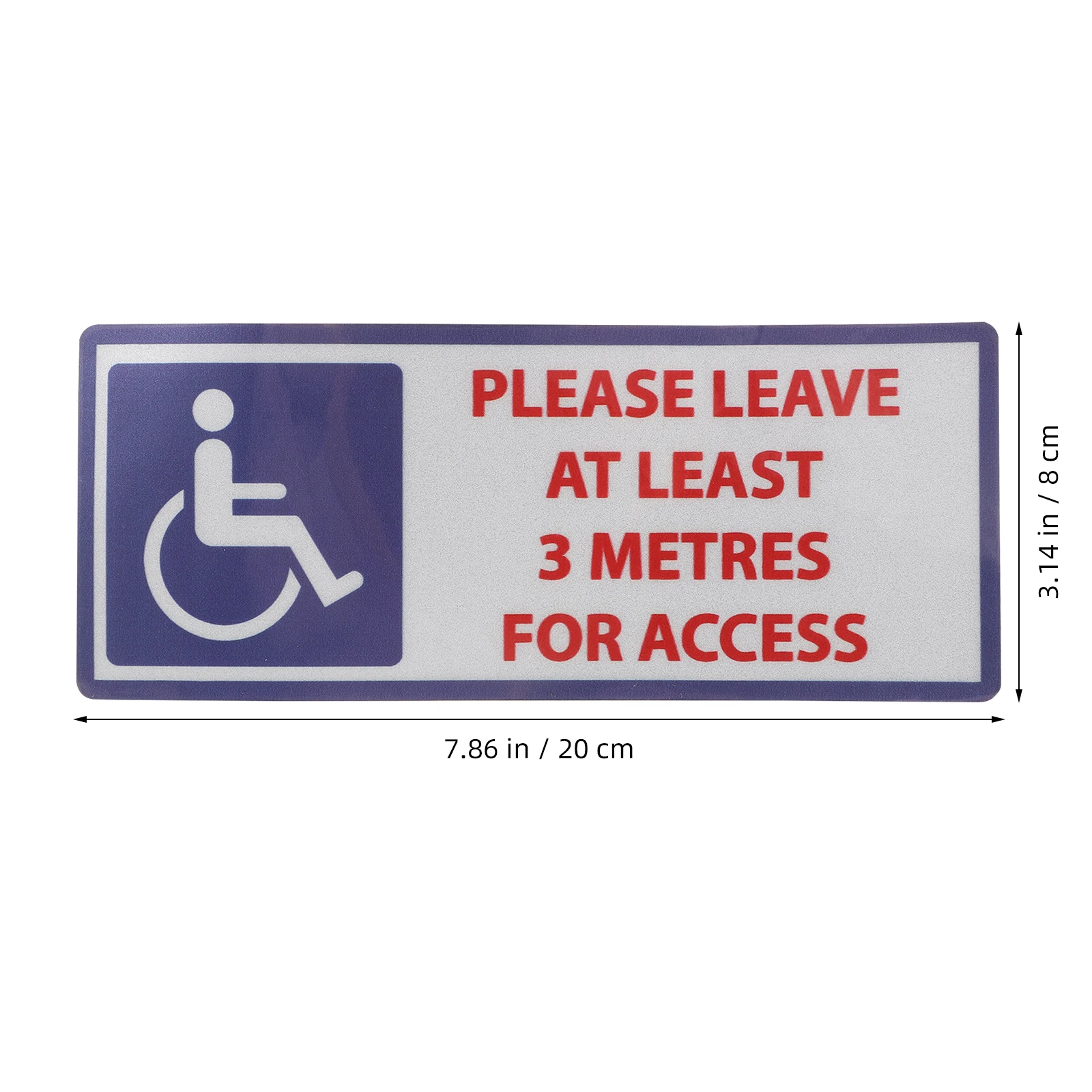 

4pcs Warning Stickers For Persons With Disabilities Safety Reflective Handicap Sign Self Adhesive Wheelchair Symbol