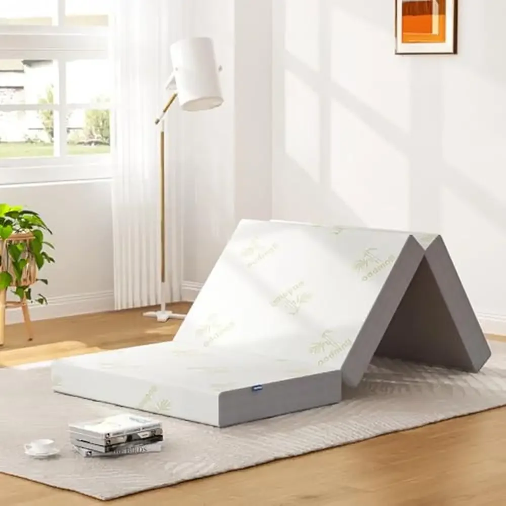 Portable Twin Size Trifold Foam Mattress 4