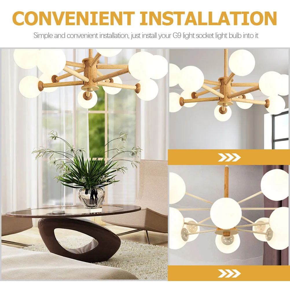 Glass Lamp Shade 18Cm Round Globe for G9 Bulbs Multifunctional Chandelier Crystal Lamp Bedside Pendant Ceiling Fan Light Cover