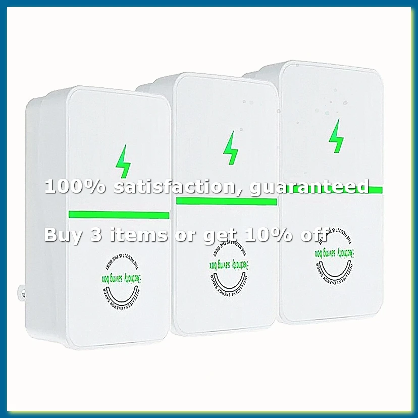 3pack Power Saver Saver,Ecovolt Pro Saver, 90v-250v 30kw Eco Volt Electricity Saving Box Save US Plug
