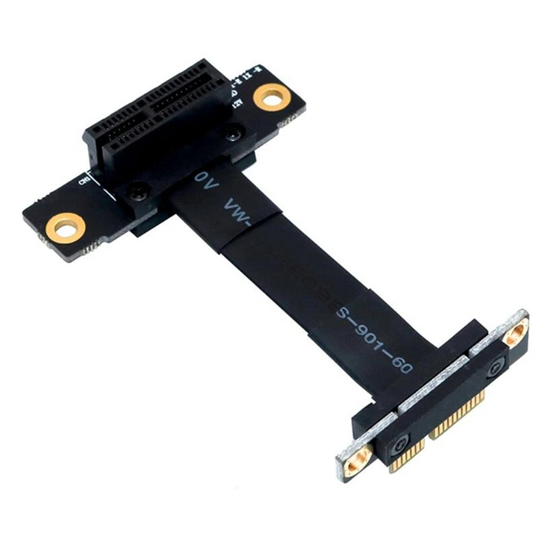 5CM PCIE X1 Riser Cable Dual 90 Degree Right Angle Pcie 3.0 X1 To X1 Extension Cable 8Gbps PCI Express For ITX Chassis