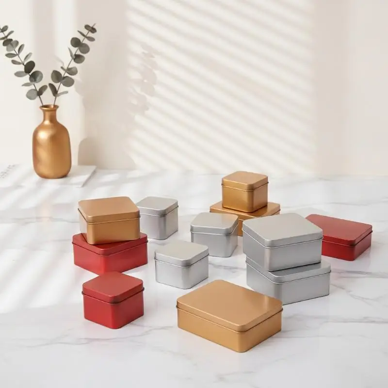 Portable Mini Metal Storage Tin Compact Size Container for Jewelry Coins Wedding Candy Bridal Shower Gift Storage Organizer
