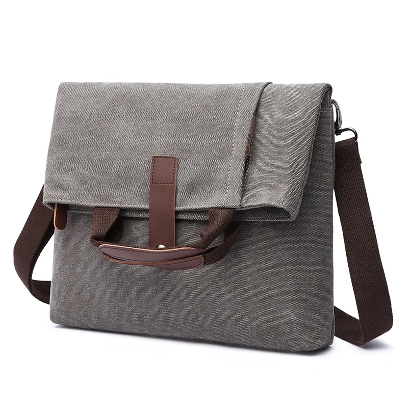 

Canvas Men Crossbody Bag Messenger Briefcase Commuting Business Handbag Outdoor Travel Hiking Shopping Vintage Shoulder Bags