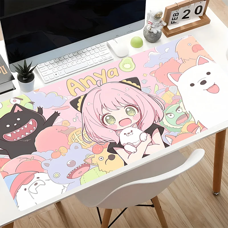 Mouse Pad kawaii Anime Desk Mat Varmilo Keyboard Pad kawaii S-spy×Family Gaming Accessories Pink carpet Esports Gamer Mousepad