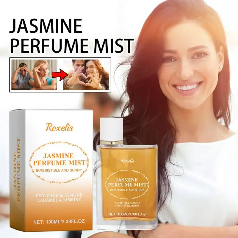 Jasmine Perfume Romantic Floral Essence Perfume Long-lasting Attracts Body Mist Spray Women Dating Perfume Woody Fragrance 100ml