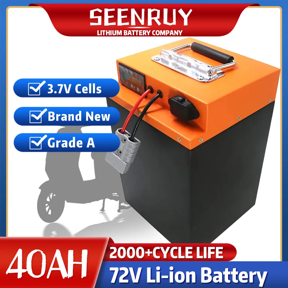 72V 40Ah Li-ion Battery Bluetooth BMS APP Lithium Ion For 5000w 3000w Bicycle Scooter Bike Motorcycle +5A Charger