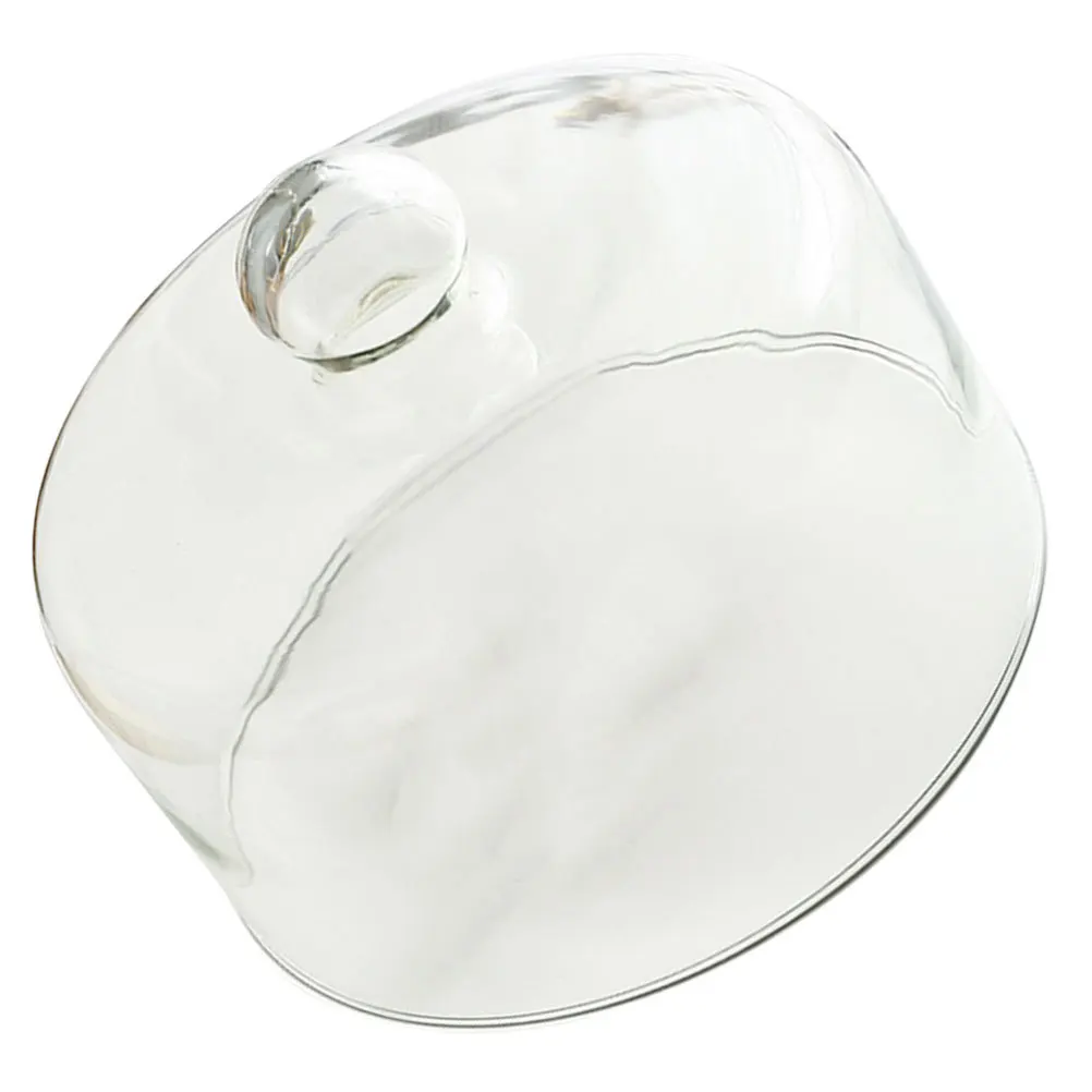 1 قطعة غطاء كعكة الزجاج الشفاف الغذاء غطاء الوجبات الخفيفة قوي مقاومة للاهتراء تجتاح مقبض مريح عقد كعكة المنزلية قبة #5