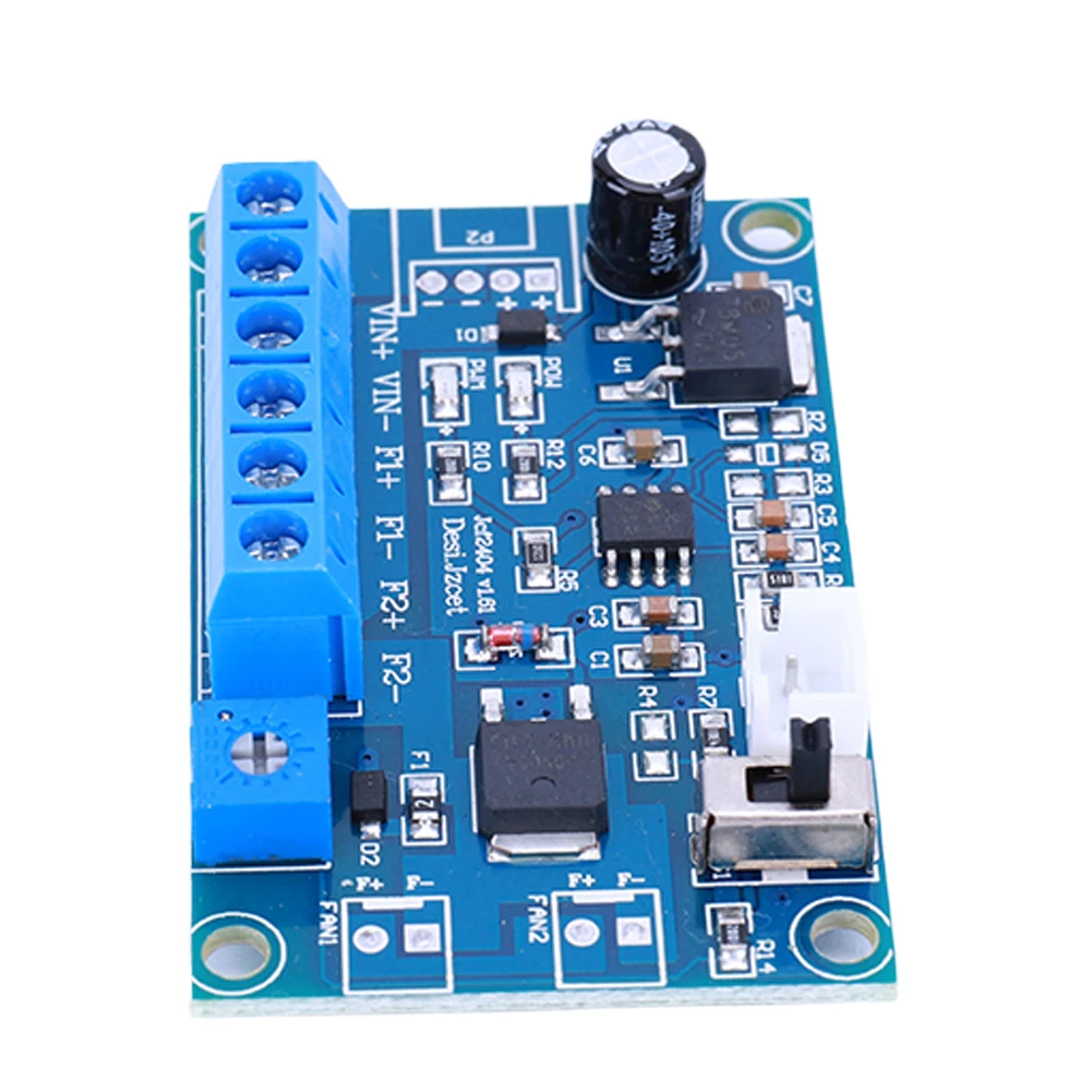 DC 12V 24V 4A Fan Temperature Control Module 2/3/4 Cable Chassis Fan Speed Regulation with Sensor PWM Thermostat for PC Fan