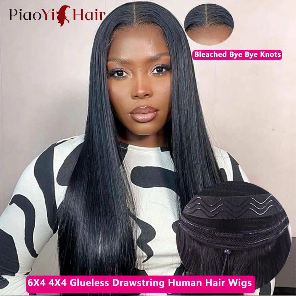 

Парики из натуральных волос на шнурке 6X4 4X4 Прямые бесклеевые парики из натуральных волос Готов к ношению 100% необработанные человеческие волосы Бесклеевой парик Высочайшее качество