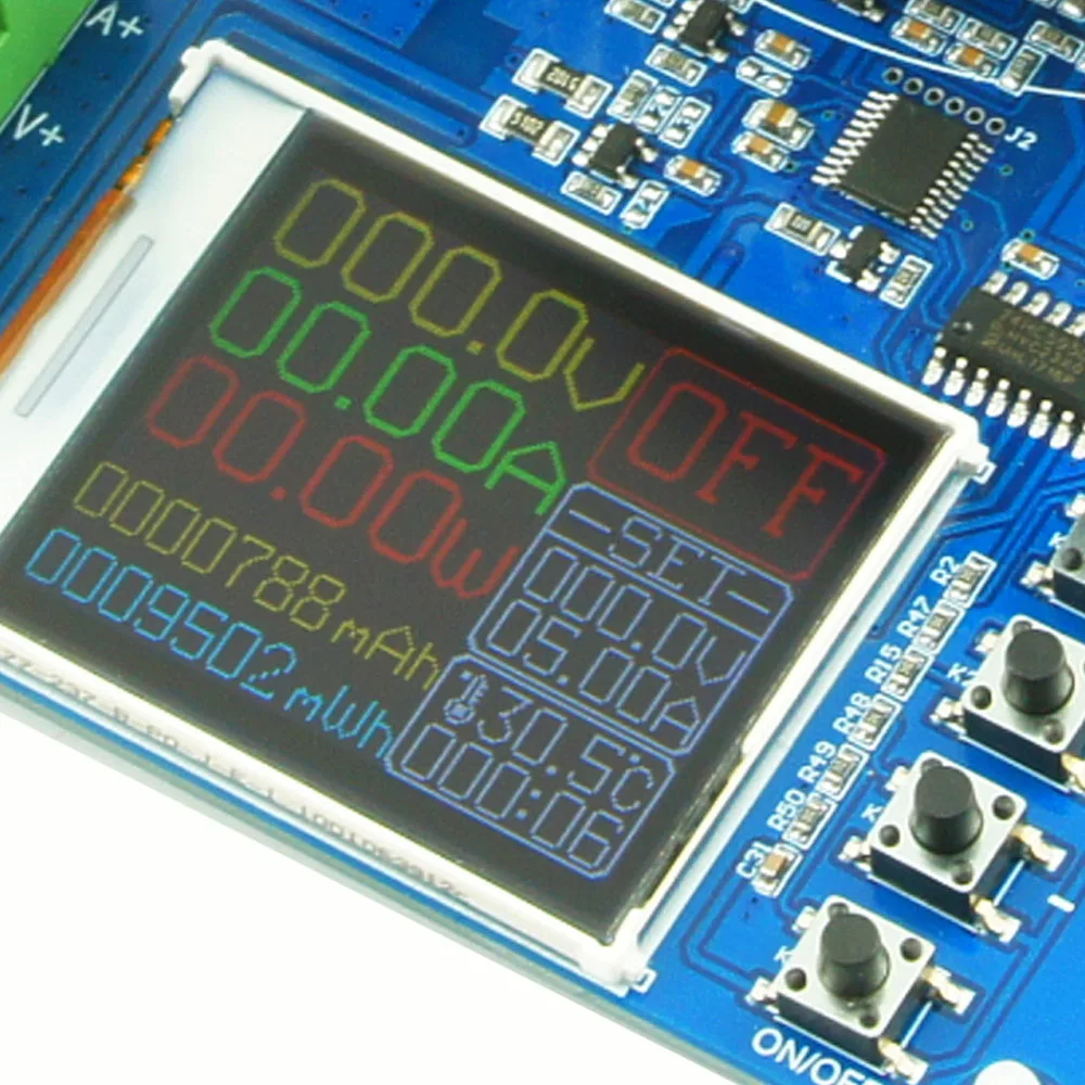 150W 0 ~ 10A LCD 1.77 Cal cyfrowy obciążenie wskaźnik miernik woltomierz amperomierz baterii brzęczyk dla narzędzie elektryczne