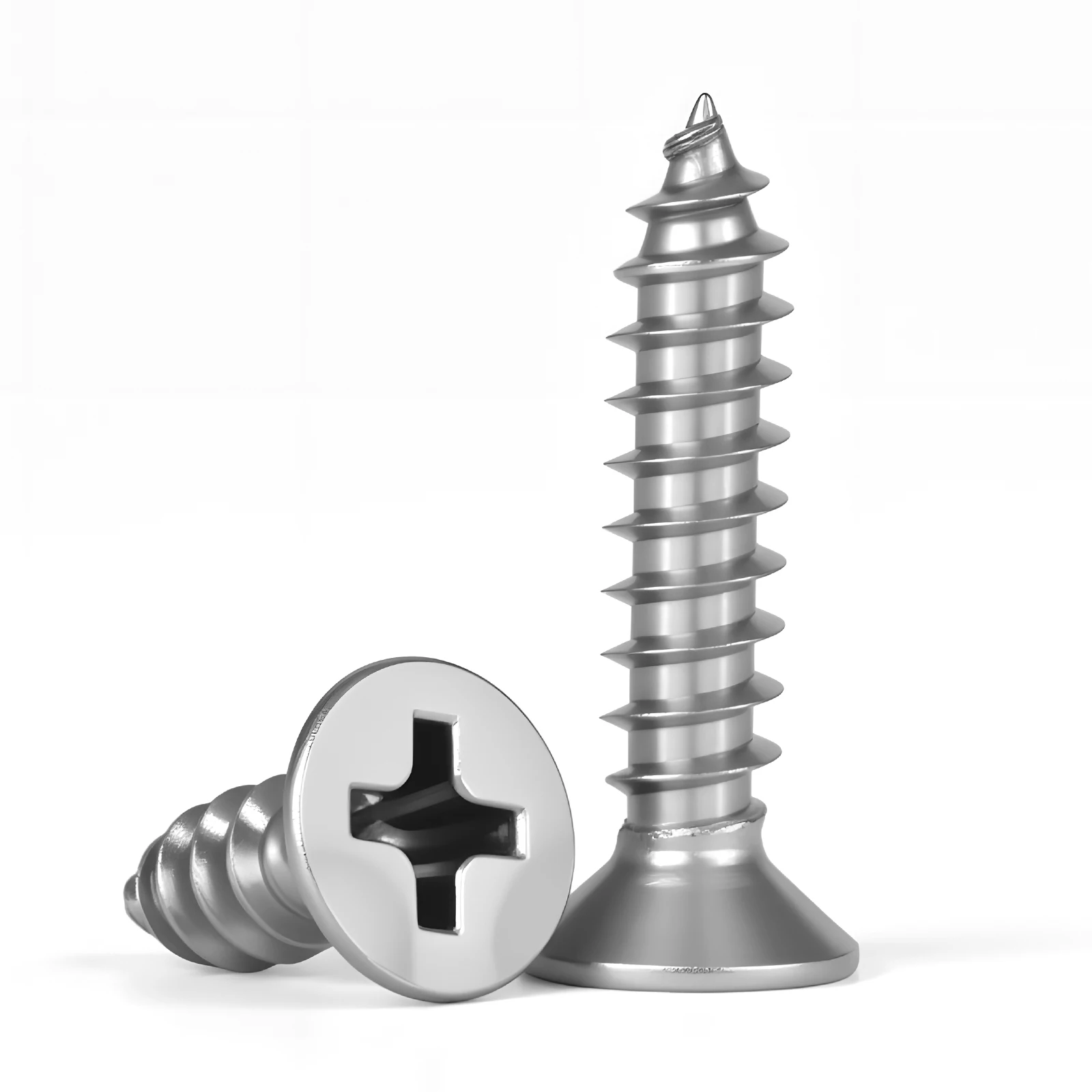 304 stainless steel self-tapping screw cross countersunk head self-working flat head wooden screw M2M3M4M5M6M8