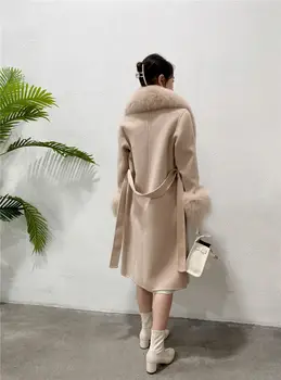 10 best sales Casaco com gola e punhos de pele - №4