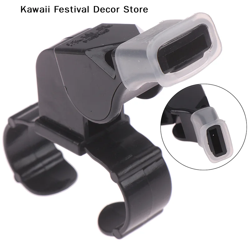 【K】1PC Professional Black Plastic Pealess Finger Grip Sports Skate/Football Referee Mouth Whistle