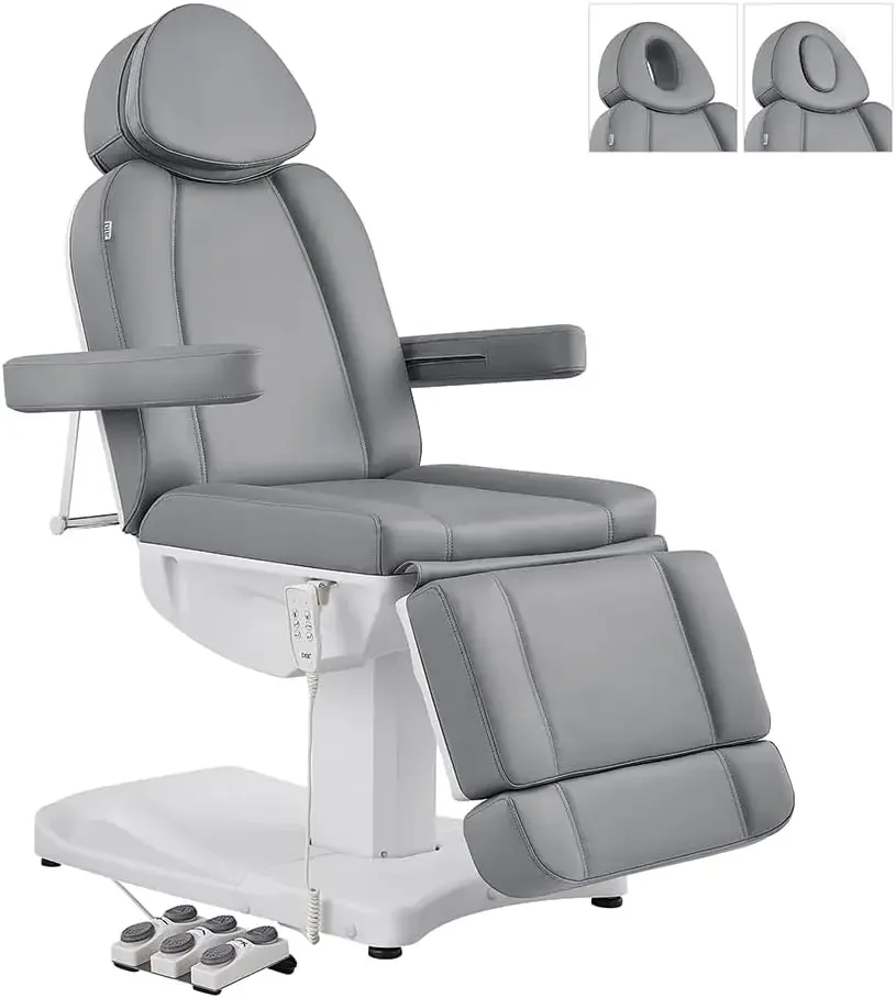 Full Electrical Medical Aesthetic Chair Facial Beauty Bed Podiatry Doctors Office Chair with 3 Motors INK Massage Spa Bed MQAM