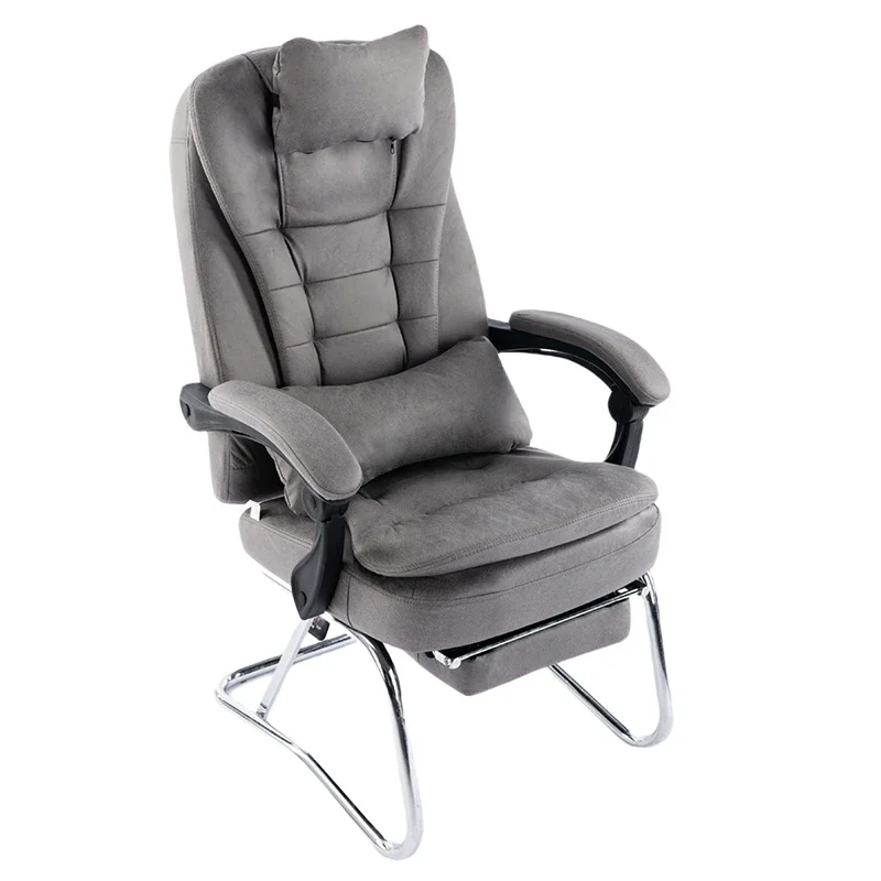 Fabric home computer chair staff cowhide boss chair lunch break can lie down bow office chair sedentary comfortable seat