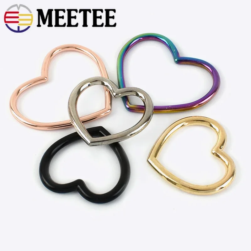 

5/10/20/30Pcs Heart Buckle For Bag Strap Keychain Metal Ring Clasps Handbag Belt Adjuster Hooks DIY Clothes Hardware Accessories