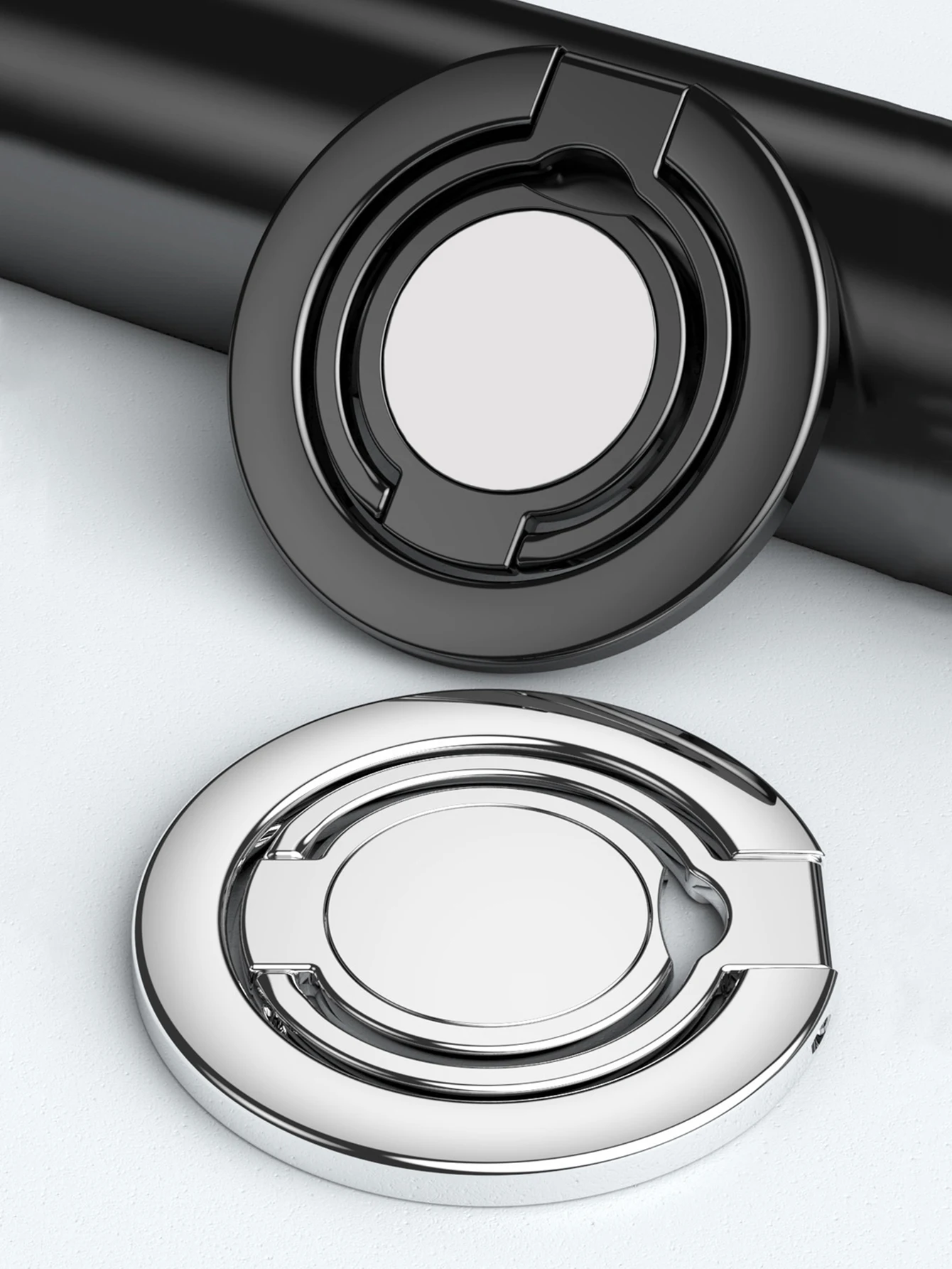Magsafe Metall 3-Teiliger Mittlerer Magnetischer Saugring-Halter 360° ° Rotierendes, universelles, faltbares, ultradünnes, anhebbares Ladegerät C – Detail 5