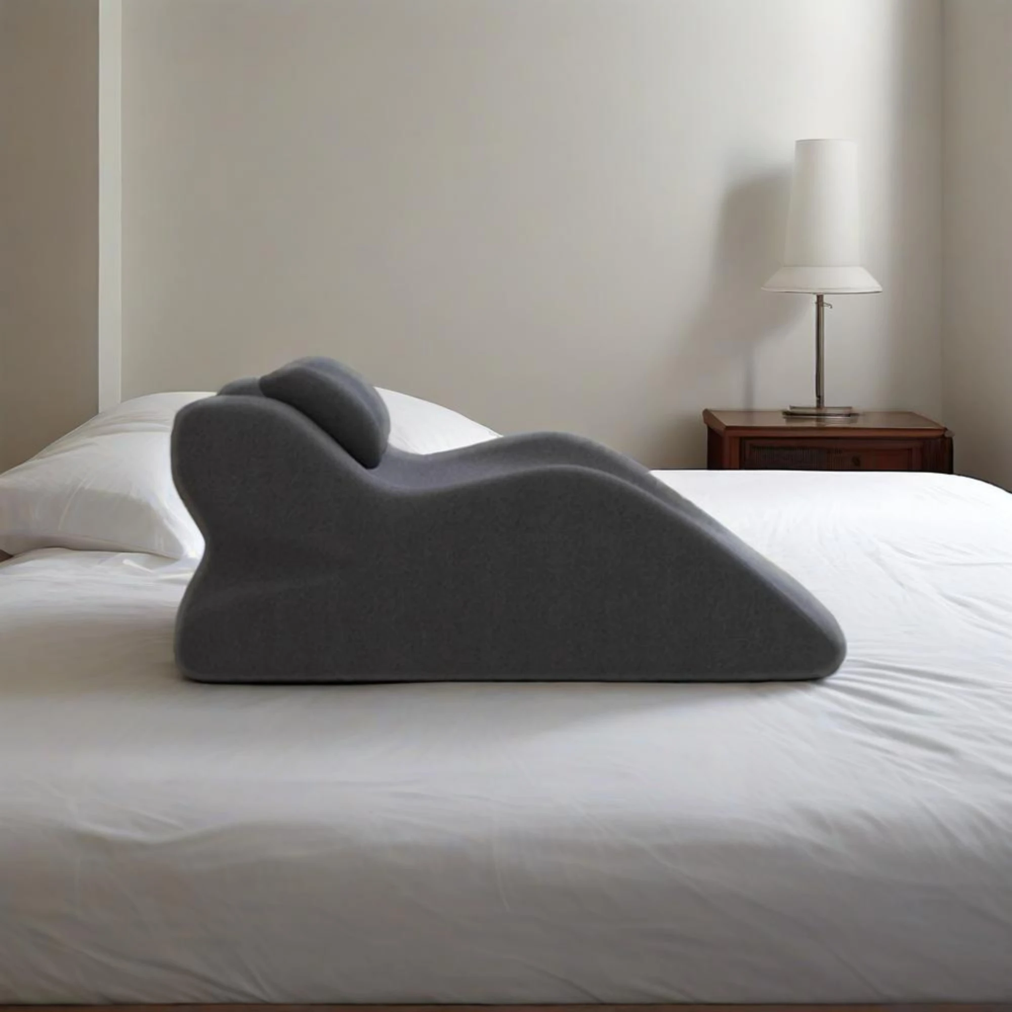 وسادة مريحة للوجه ودعم النوم المعرض للقراءة والهاتف تستخدم وسادة سرير إسفين ناعمة