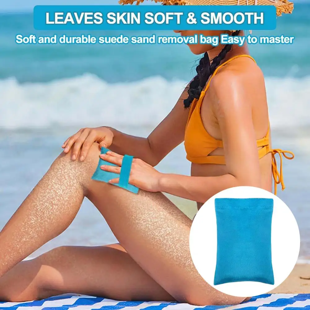 Sand Removal Bag Beach Sand Remover Portable Sand Removal Kit Bag Brush Mitt for Beach Camping Essential Tools for Vacation