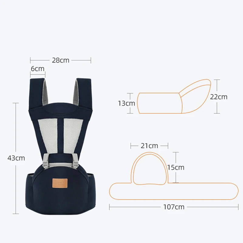0-48 mesi zaino ergonomico per marsupio con sedile per anca per neonato marsupio avvolgente per neonato