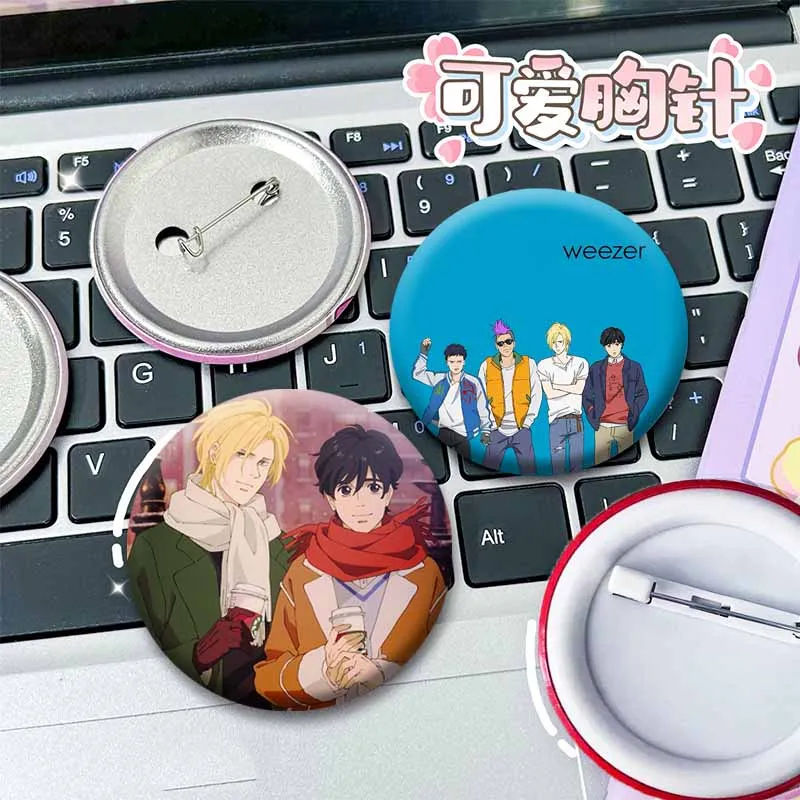Anime Peripheral Banana Fish Enamel Pin Cartoon Boys Ash Lynx Eiji Okumura Badges on Bag Accessories Jewelry Brooches Toys Gift view 2