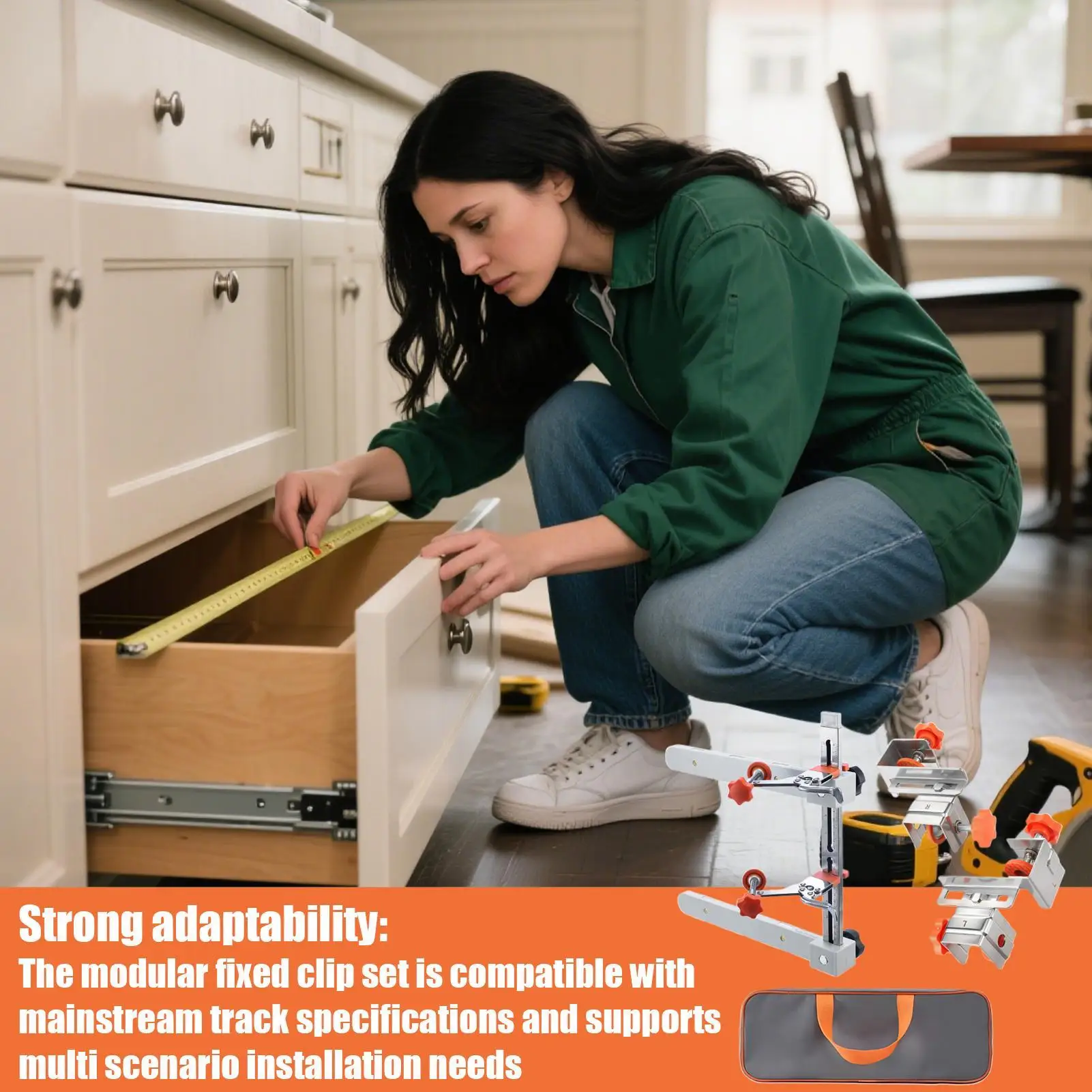 

Cabinet Hardware Jig Cabinet Jig For Handles And Pulls Installation Mount Guides Kit Sliding Alignment Toolbox Woodworking